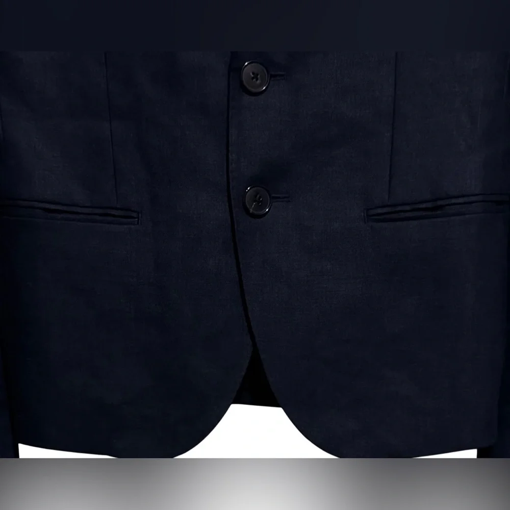 J. Crew Men’s Navy Blue Blazer, Size 4. 100% Linen. NWOT